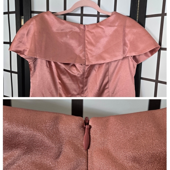 Ivy City Co Rose Satin Fit-and-Flare Midi Formal Dress - Picture 8 of 11